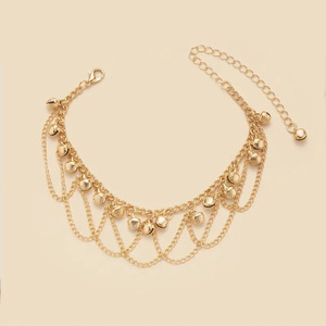 Chaînes de cheville populaires en or 18 carats style bohème chic, personnalisées pour femmes, accessoires de cheville colorés pour la plage, cadeau - Product Image 6