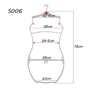 Cintres multifonctionnels en plastique moulé par injection pour maillots <span class=keywords><strong>de</strong></span> <span class=keywords><strong>bain</strong></span>, bikinis et lingerie pour femmes, couleur rose, avec crochet flexible chromé argenté - Product Image 1