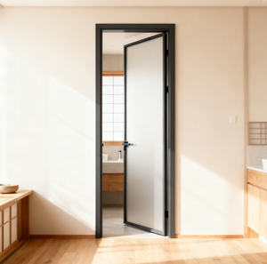 Puerta Corredera Interior <span class=keywords><strong>de</strong></span> <span class=keywords><strong>Vidrio</strong></span> Templado <span class=keywords><strong>de</strong></span> Diseño Nuevo, Color Personalizado, Impermeable, <span class=keywords><strong>con</strong></span> Apertura Lateral, para Balcón, Dormitorio, Baño - Product Image 5