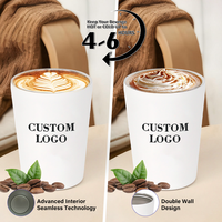 Mug Kopi Vakum Terisolasi Dinding Ganda Tahan Panas dan Dingin Dengan Tutup Logo Kustom Kantor