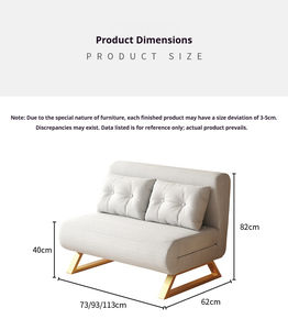 Poltrona Multifunzionale di Design per Soggiorno, <span class=keywords><strong>Divano</strong></span> <span class=keywords><strong>Letto</strong></span> Pieghevole Imbottito per Camera da <span class=keywords><strong>Letto</strong></span> e Home Theater - Product Image 2