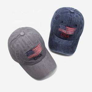 थोक समायोज्य धोया कपास बेसबॉल कैप अमेरिकी ध्वज टोपी पुरुषों के लिए महिला किशोरों के लिए - Product Image 4