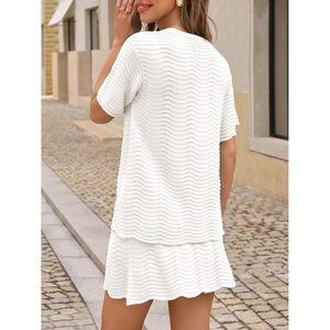 Ensemble de 2 pièces en crochet pour femmes, jupe en tricot, tenue de plage pour les vacances d'été - Product Image 4