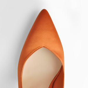 <span class=keywords><strong>Scarpe</strong></span> da Donna 2021, Décolleté a Punta con Cinturino in Raso Arancione, Tacchi Alti a Spillo - Product Image 6
