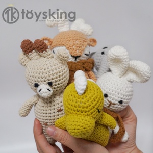 Juguetes de Animales de Ganchillo Hechos a Mano, Conejito de Patas Cortas, Jirafa, Elefante, Dinosaurio y Reno, Amigurumi, Regalo para Bebés y Niños, CE CPC - Product Image 3