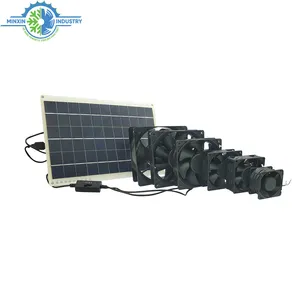 5V 12V Solar panel betriebener kleiner DC-Lüfter Mini-Solar-Kit-Lüfter für Home Pet House RV Caravan Hühnerstall Auto-Abluft ventilator