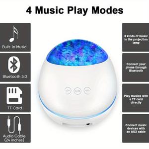 Proyector de Galaxias con Luz Nocturna de Ruido Blanco para Dormitorio, Proyector de Música Bluetooth para Techo, Luces de Habitación para Niños y Adolescentes, Regalo - Product Image 6