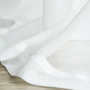 Soggiorno camera da letto <span class=keywords><strong>arredamento</strong></span> per la casa nuovo solido tessuto Tulle bianco lino tenda trasparente - Product Image 4