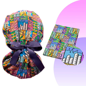 Casquette de bloc opératoire unisexe avec doublure en satin, imprimé personnalisé motif dessin animé, chapeau d'infirmière imprimé avec personnage - Product Image 2