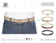 Cintura da Donna in Vera Pelle con Borchie Diamantate, Larghezza 3.0cm, Lunghezza 110cm - Product Image 3