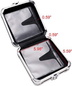 Xách tay <span class=keywords><strong>DVD</strong></span> trường hợp chủ với thực hiện xử lý 24 đĩa Công suất nhôm khóa CD trường hợp bền cho xe du lịch làm việc nhà sử dụng - Product Image 4