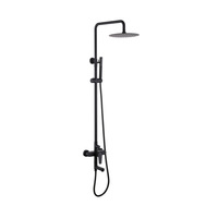 HONGDEC Robinetterie Moderne Muralisée avec Mitigeur Eau Chaude/Froide et Ensemble de Douche Pluie pour Salle de Bain
