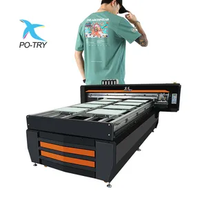 Potry Dtg Digitale Inkjet Direct Naar Kledingstuk Printer Kleur Machine Voor Tshirt Flatbed Digitale Printer