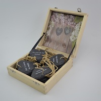 Cadeaux en forme de cœur en ardoise naturelle, plaque en ardoise de bonne qualité avec impression pour cintre de décoration