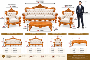 Juego de Sofás Clásicos Dorados de Lujo, Diseño Clásico Europeo, Muebles Antiguos Premium Hechos a Mano, Asientos Tapizados para Sala de Estar - Product Image 5