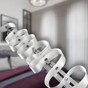 Bande lumineuse pour rideaux pliables en forme de serpent, tissu à design tendance, avec accessoires