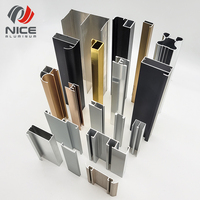 Profils de cadre de placard en aluminium durable série 6000, profil en aluminium pour armoire