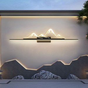 Lampe murale extérieure imperméable de style chinois, LED, longue bande, éclairage paysager pour jardin, pour usage extérieur - Product Image 3