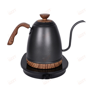 Barista Acero inoxidable 1.2L Verter sobre la elaboración de café Tetera Hervidor de café de cuello de cisne <span class=keywords><strong>con</strong></span> termómetro de precisión simple - Product Image 3