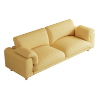 Muebles de sala de estar de Diseño Popular, precio barato, sofá Seccional de lujo amarillo de tela cómoda grande con reposabrazos para el hogar