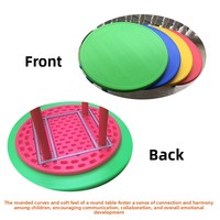 Table pour enfants Dake réglable en hauteur, en plastique coloré, 4 places, style moderne minimaliste, table à manger détachable pour la maternelle