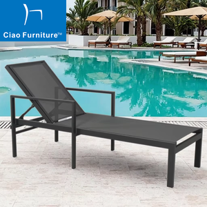 Chaises longues en aluminium extérieures de bride de meubles de plate-forme de <span class=keywords><strong>piscine</strong></span> de loisirs pour l'<span class=keywords><strong>hôtel</strong></span> - Product Image 1