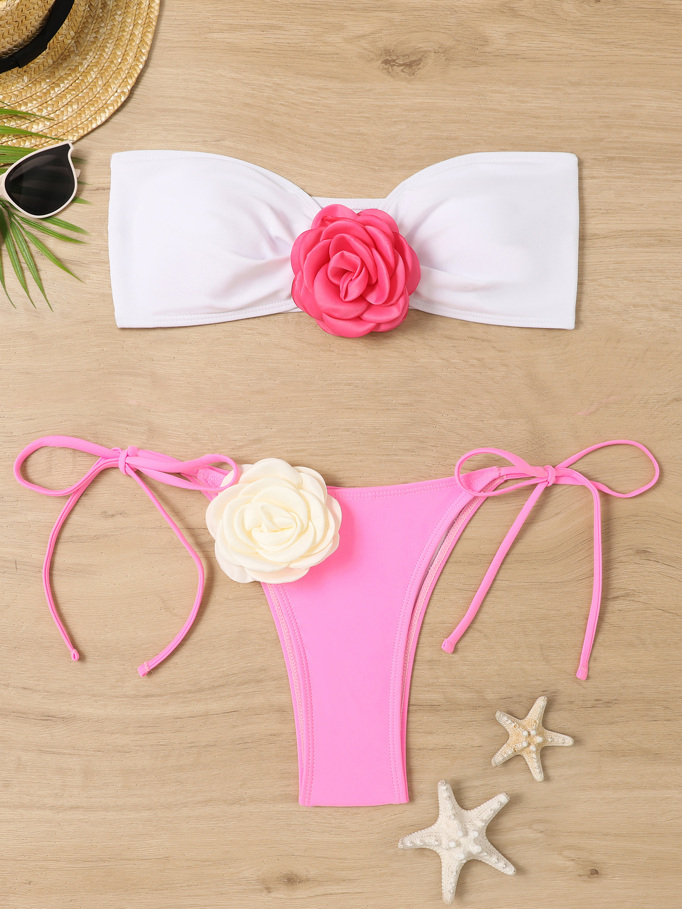 Blanco + rosa