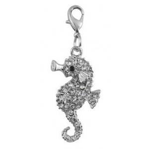 Breloque hippocampe avec pendentif en cristal strass pour la fabrication de bijoux et accessoires - Product Image 1