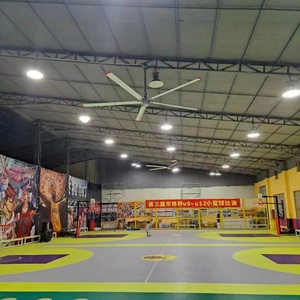 Ventilateurs de plafond HVLS en alliage d'aluminium et de magnésium China Keystone de 12 pieds avec faible bruit de 38 dB et couverture de 380 m² pour usine industrielle vintage - Product Image 5