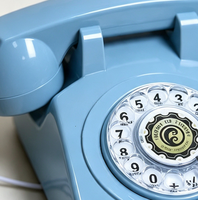 Téléphone fixe filaire vintage à cadran rotatif, style rétro, sonnerie mécanique, pour la maison et le bureau, vente en gros