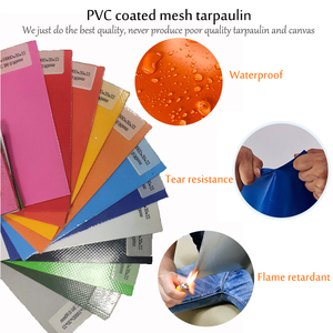 PVC Coated Mesh Tarpaulin Đối Với Logo Vải Màu Trắng 0.45Mm Vải Chống Thấm Nước Chống Tia Cực Tím PVC Âm Thanh Hấp Thụ Trống Bán Buôn Tarp - Product Image 6