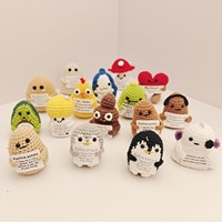 Pomme de terre positive en crochet, faite main, moderne et abstraite, figurine animale de dessin animé, pour le soutien émotionnel, pour anniversaire et décoration adulte