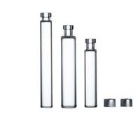 Cartouche d'encre en verre borosilicate rond transparent neutre XINDE 3 ml avec compte-gouttes, type de scellement et logo personnalisé par sérigraphie