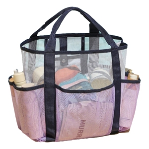 Fashionable Portable Mesh Beach Bag for Women with Mini Pockets for Swimming Pool Use - Product Image 2