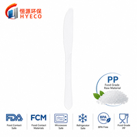 Couteau à steak jetable de luxe Hengyuan Pure White, en plastique épais et renforcé