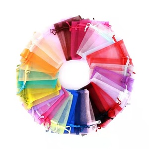 Organza regalo caramelle trasparente sacchetti di gioielli in maglia sacchetti con coulisse alla rinfusa per festa di nozze bomboniere Festival san valentino - Product Image 1