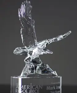 Hitop Design Luxurious Leadership Crystal Eagle Trophy For Golf Winner Awards Gift