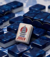 Mahjong américain de luxe moderne, 160 tuiles, pour 4 joueurs, bleu ciel, en acrylique, écologique, durable, résistant à l'eau, portable