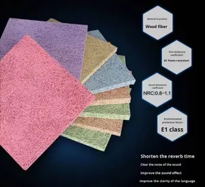 Painéis de Lã de Madeira Ecológicos Painéis Acústicos de Fibra de Madeira Isolamento Acústico <span class=keywords><strong>Lowes</strong></span> - Product Image 5