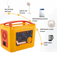 Station d'alimentation portable LiFePO4 294Wh 600W, générateur solaire à onde sinusoïdale pure, batterie de secours MPPT UPS pour camping-car, camping et extérieur