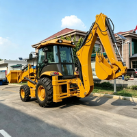 Backhoe Loader dan Excavator-Loader dengan Sistem Offset Fleksibel untuk Penggalian Parit Pinggir Jalan