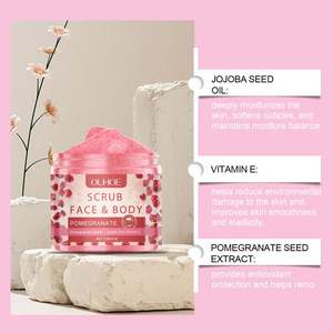 OUHOE Jojoba <span class=keywords><strong>Casera</strong></span> VE Granada Mejor Limpieza Profunda Calmante <span class=keywords><strong>Hidratante</strong></span> Aceite de Jojoba Piel Brillante Exfoliante Corporal - Product Image 6