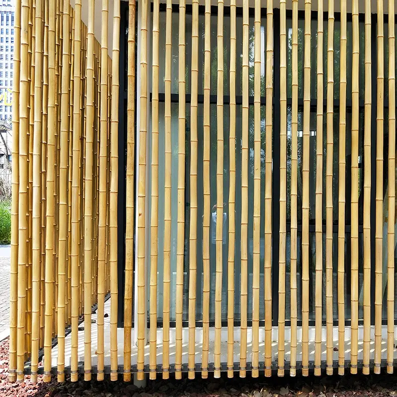 Dekorasi Bangunan Konstruksi Tongkat Bambu Tiang Bambu untuk Taman/Atap/Rumah