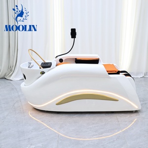 Lit de massage électrique MOOLIN avec bassin en céramique pour salon de coiffure et salle de sport, table de massage à coussins d'air, thérapie de spa capillaire - Product Image 3