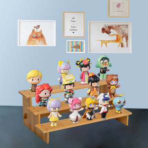 Étagère de présentation à trois niveaux en bambou, 3 étages, multifonctionnelle, de type sur pied, organisateur de bureau pour rangement sur bureau - Product Image 5