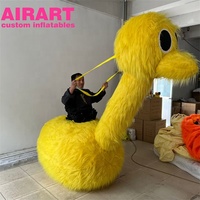 Costume gonflable personnalisé en peluche de canard pour événement de carnaval Street Shot, jupe gonflable en peluche d'animal flamant rose pour adultes
