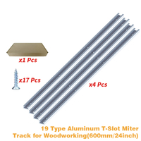 Rail en T en aluminium de 10-120 cm pour outils industriels et d'architecture, profil en T, rail de mitrage, rail en T en alliage d'aluminium pour banc de travail en bois