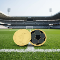 Pièce de monnaie de tirage au sort en métal émaillé pour arbitre de football, pour le tirage latéral d'équipe, pour les jeux sportifs en extérieur, équipement personnalisé pour kit d'arbitre