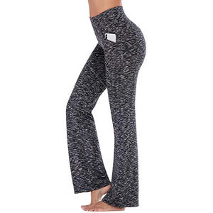 Leggings Deportivos de Cintura Alta y Pierna Ancha para Mujer, Leggings de Yoga con Bolsillos, Elásticos, Tallas Grandes - Product Image 4