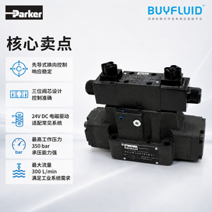 Válvula de Control Direccional Operada por Piloto Parker D41VW001C1NJW, Tipo Deslizante Electromagnético de Alta Presión - Product Image 2